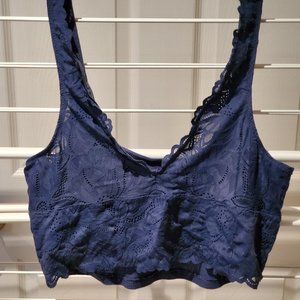 Holiday Best Lace Waffle Longline Bralette